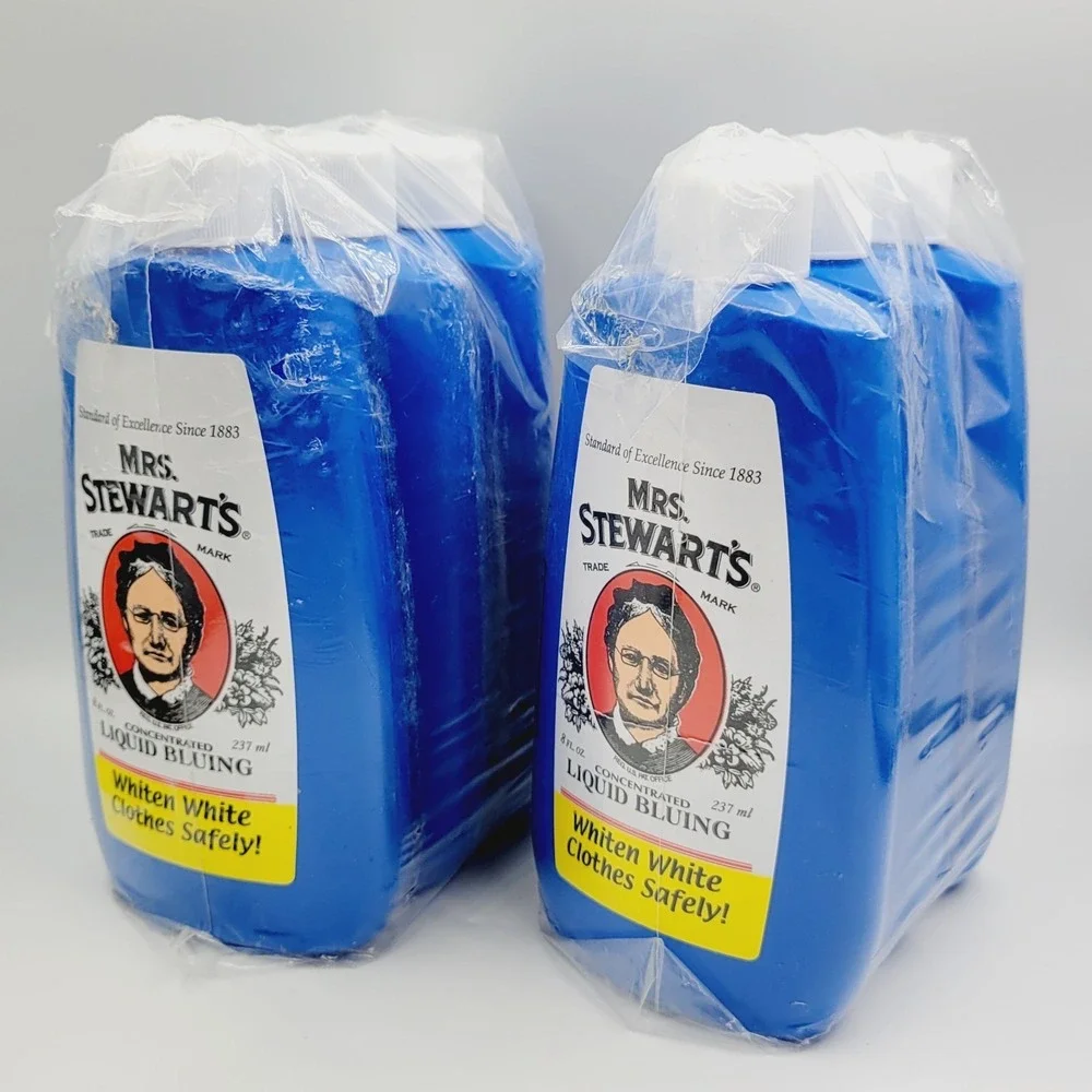 NEW Lot 6 Mrs. Stewart's CONCENTRATED LIQUID BLUING Whiten White Clothes Safely